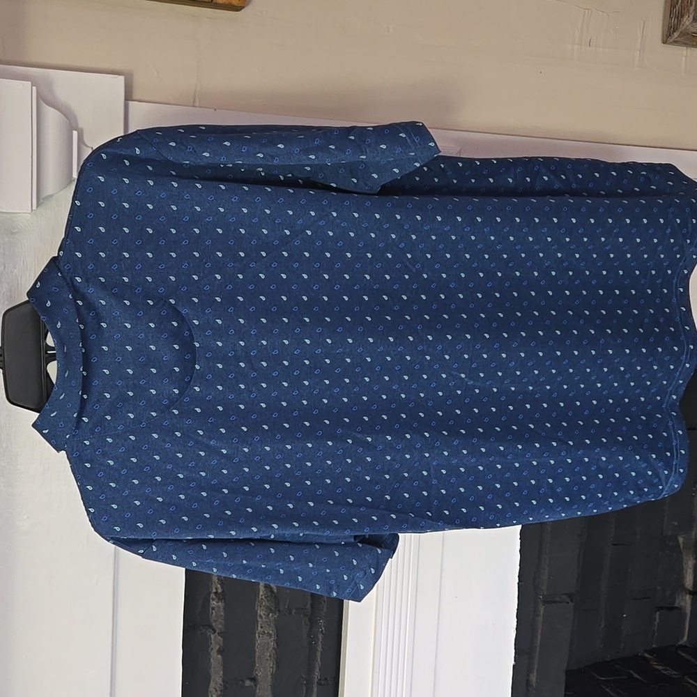 Jack Nicklaus Rain Drops Blue Polo Shirt - Picture 10 of 10